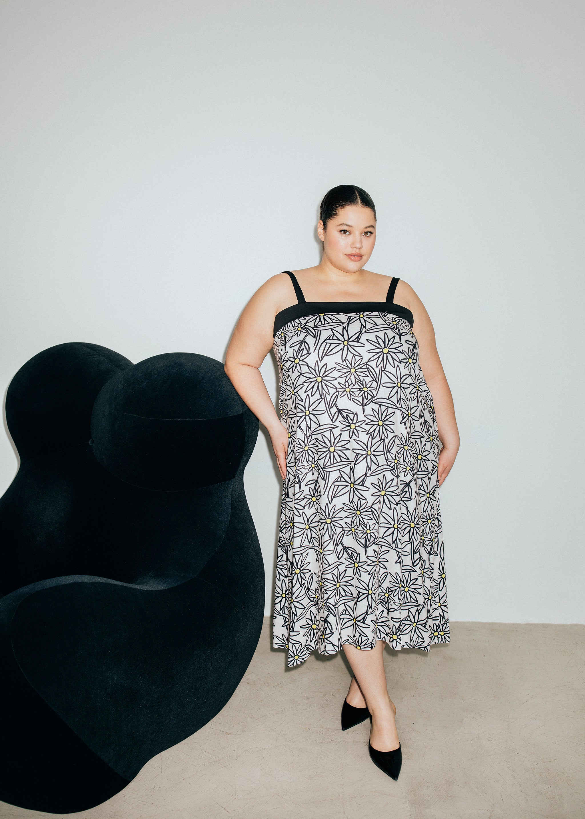 Daisy Printed Midi Dress
