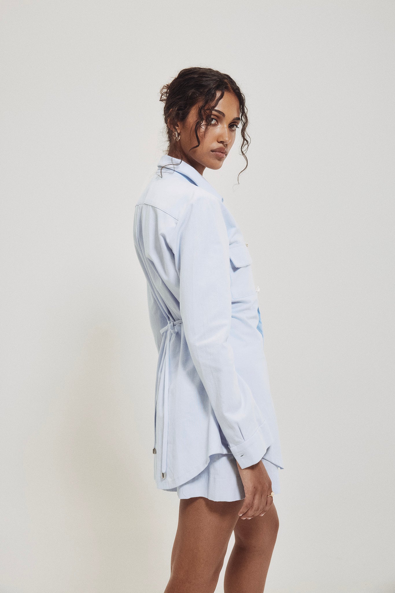 Tie Blouse With Pins