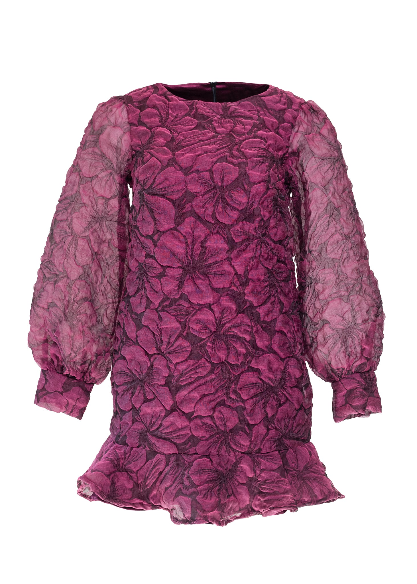 Floral Long Sleeve Mini Dress