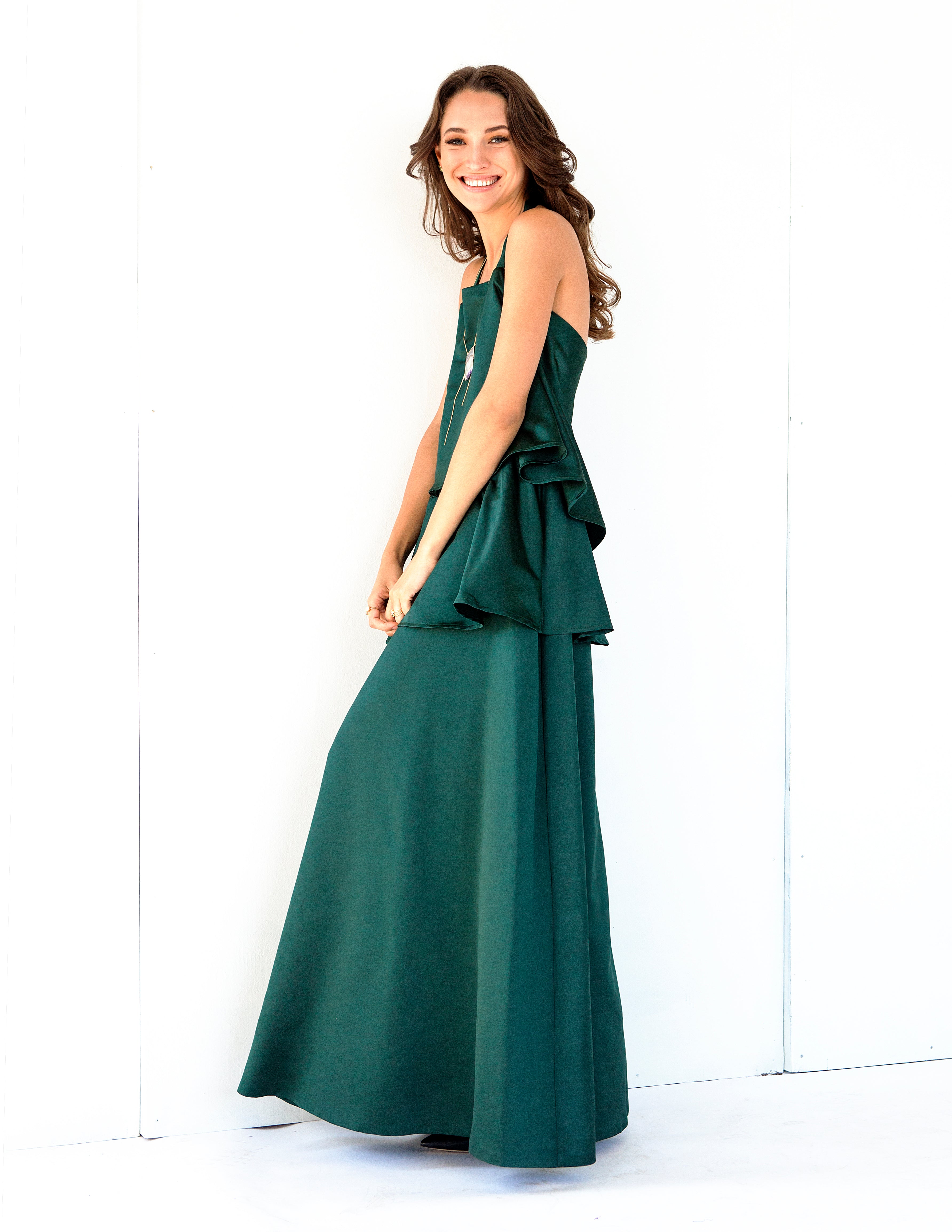 Forest Green Satin