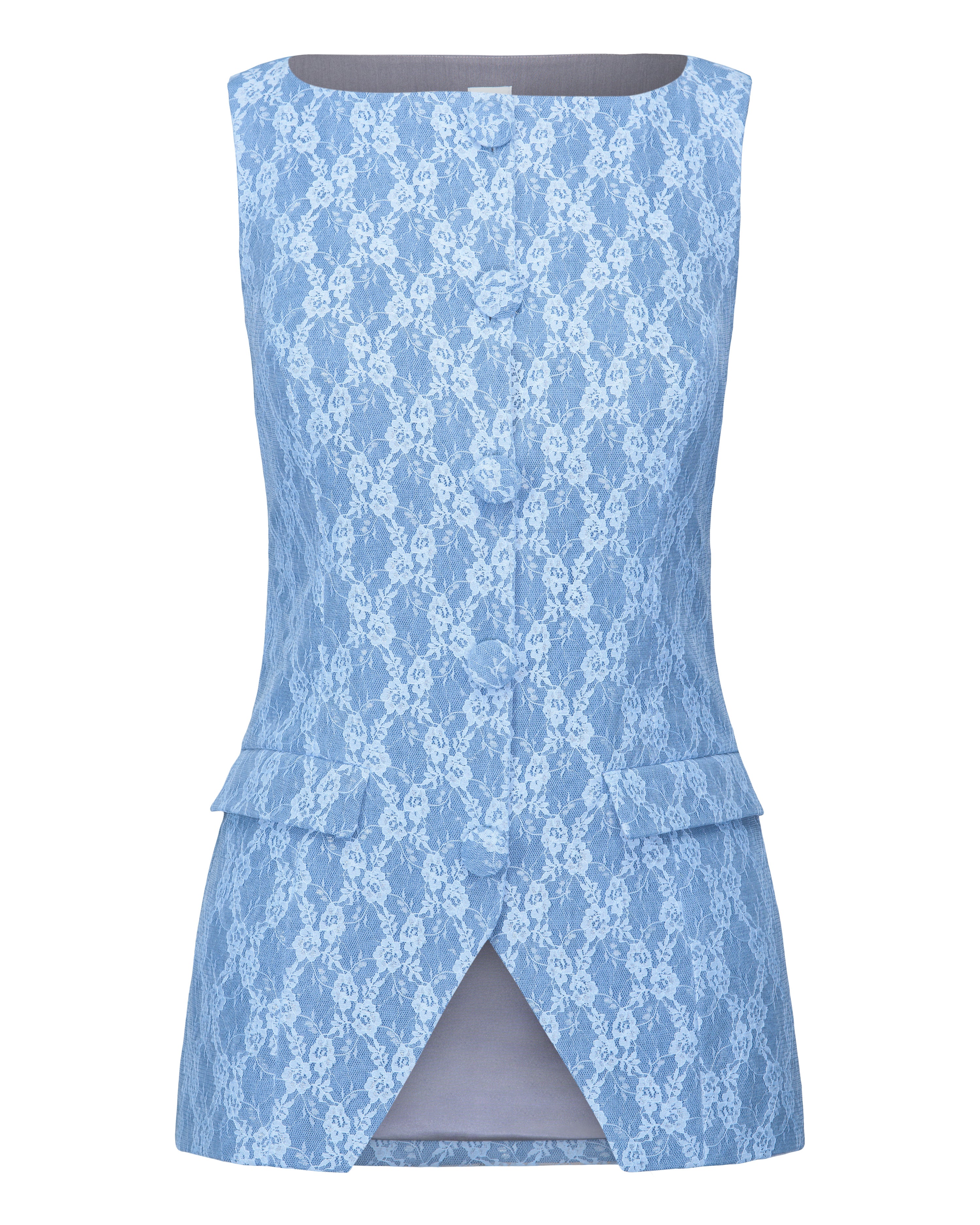 Denim Lace Vest