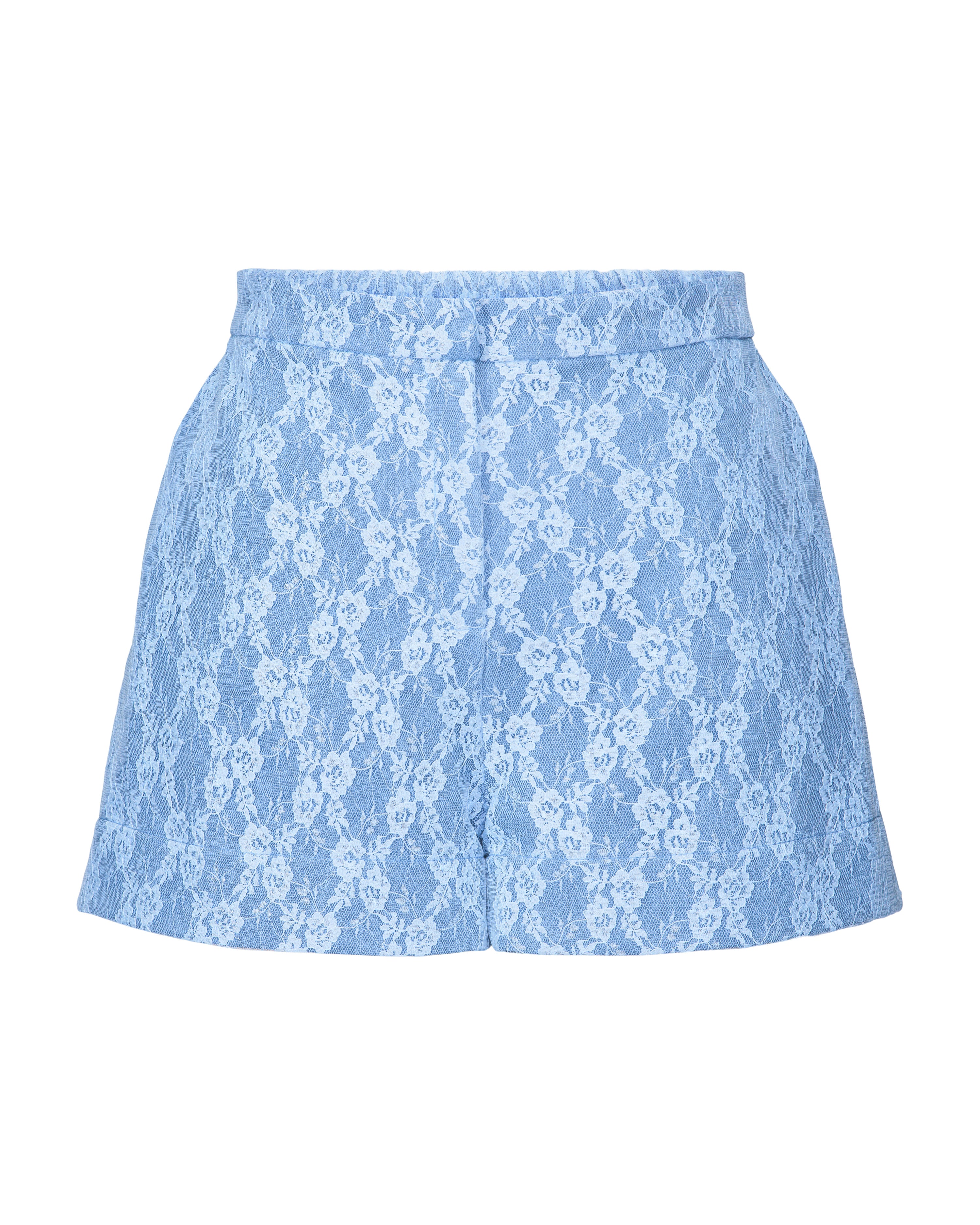 Denim Lace Trouser Short