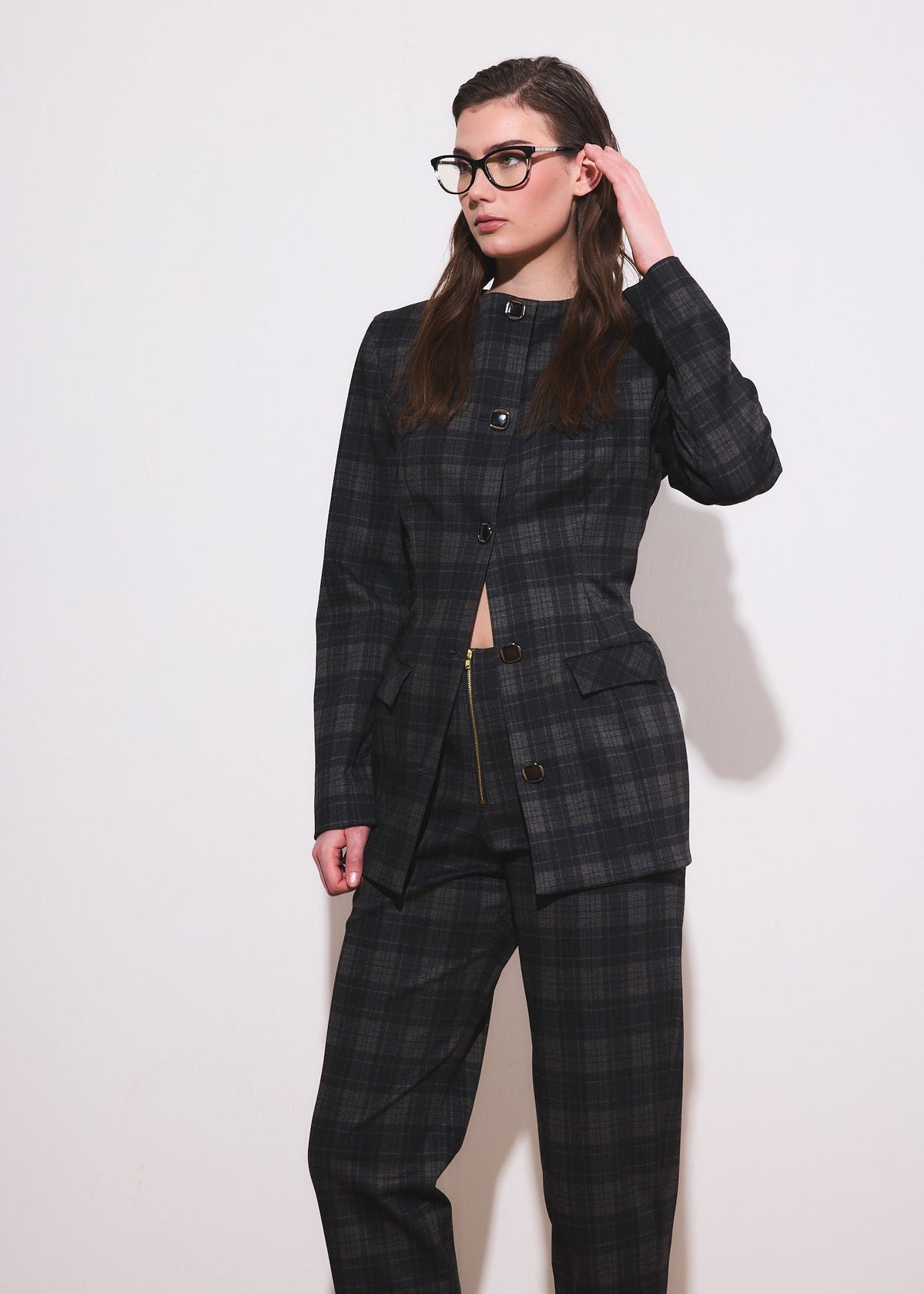 The Arlington Plaid Cigarette Trouser