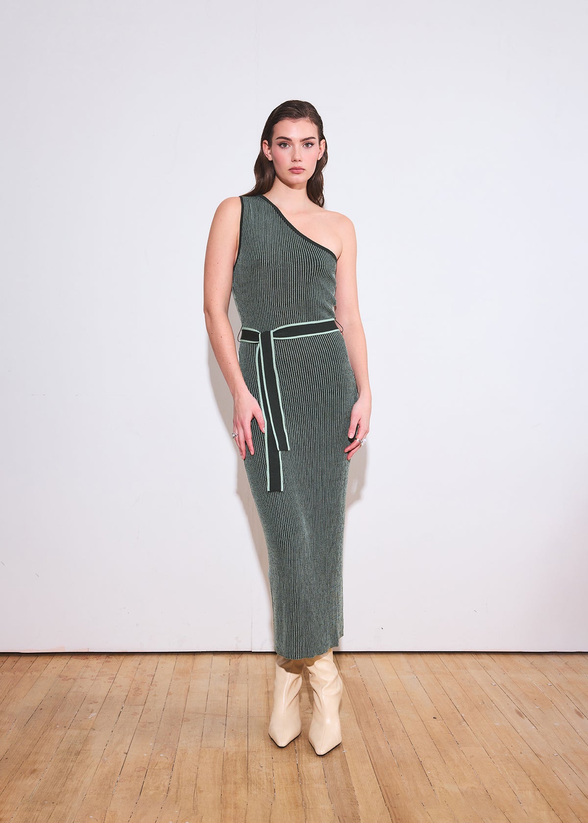 Selma One Shoulder Knit Dress