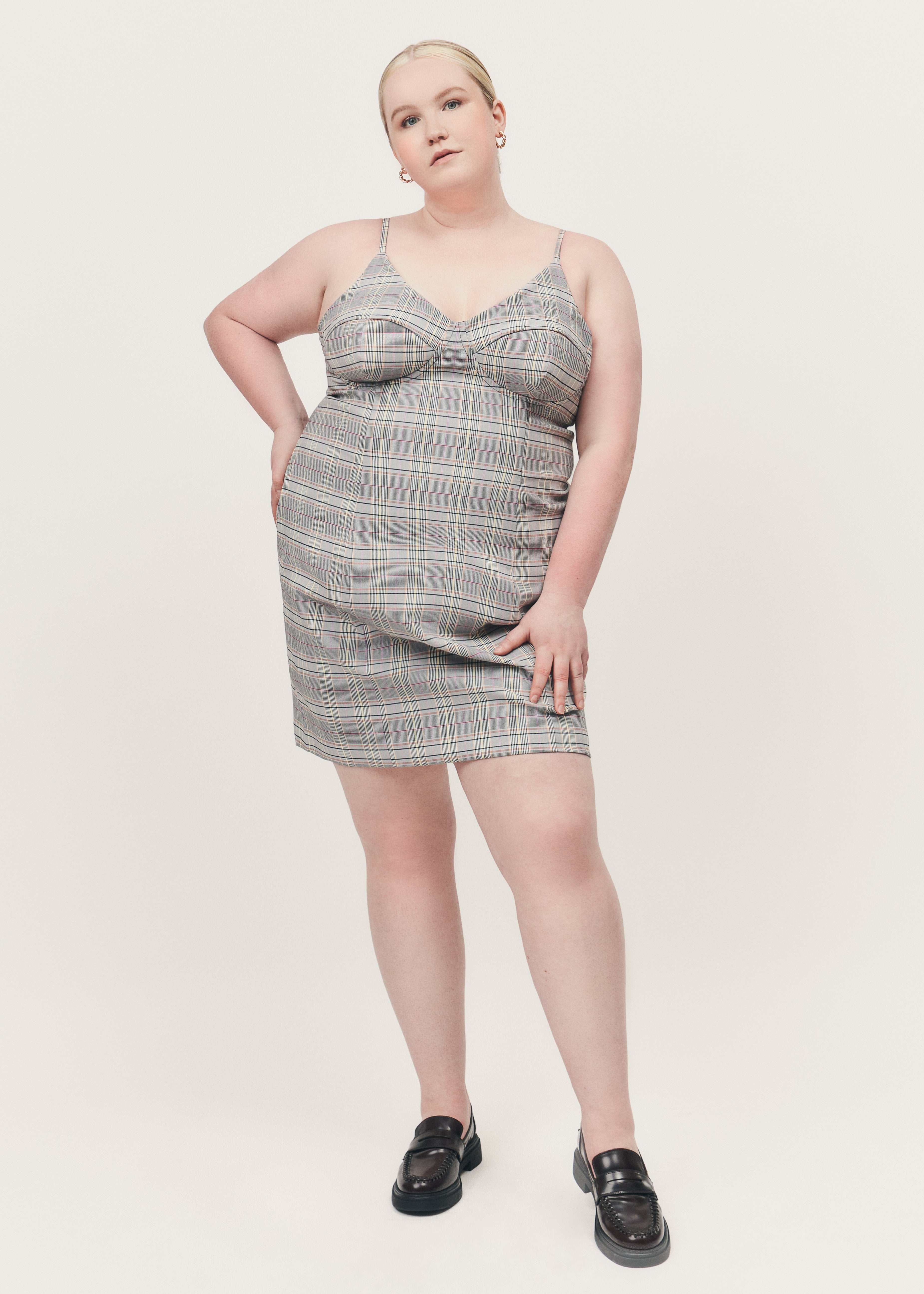 Plaid Bustier Dress