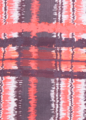 Red Plaid Ponte Fabric