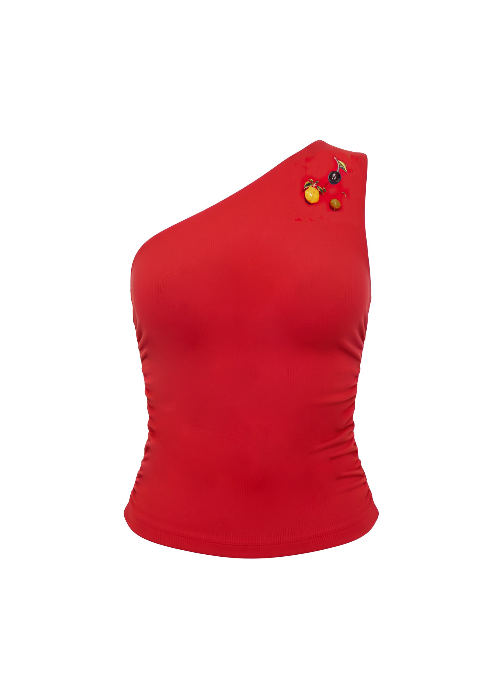 One Shoulder Top with Pins