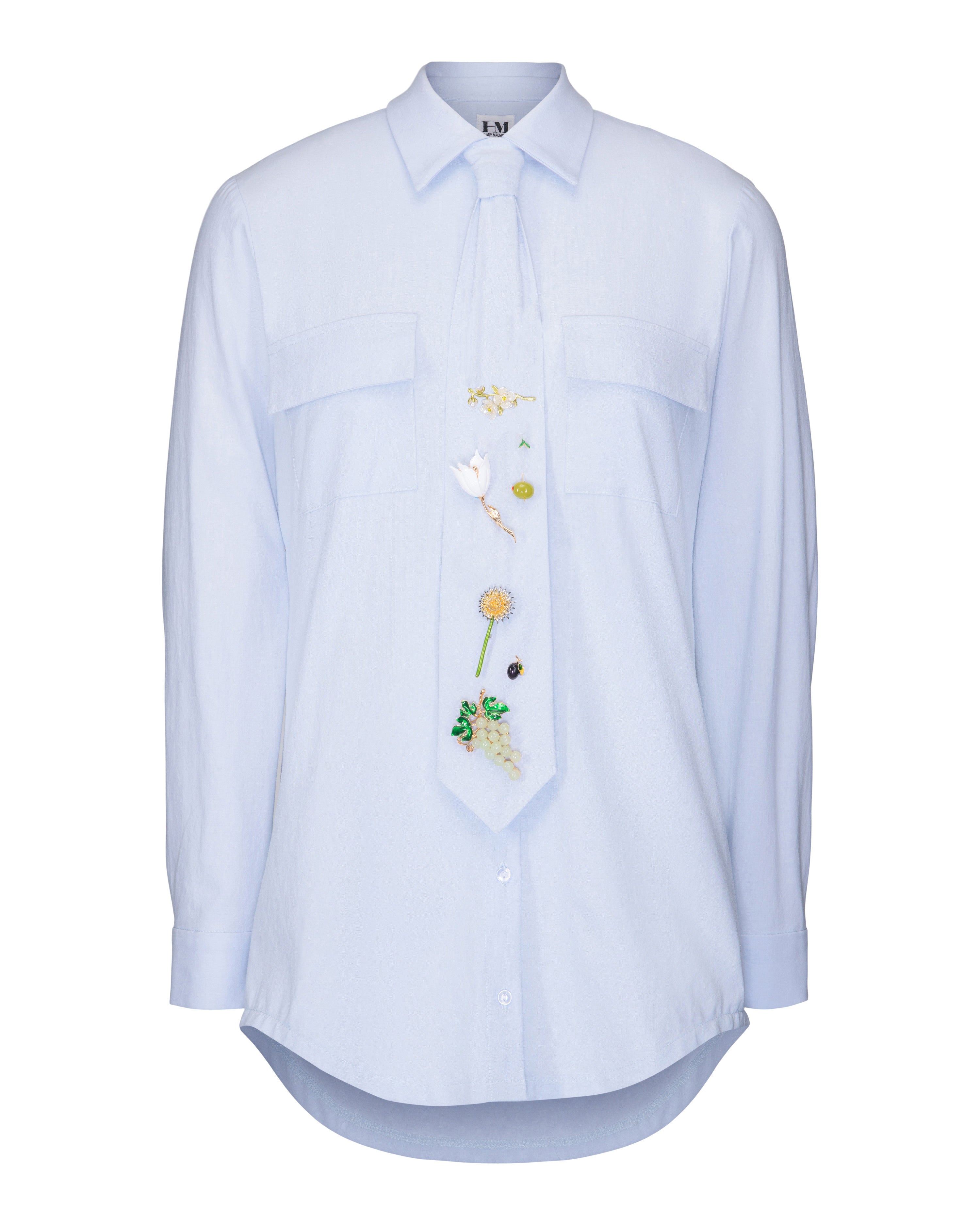 Tie Blouse With Pins