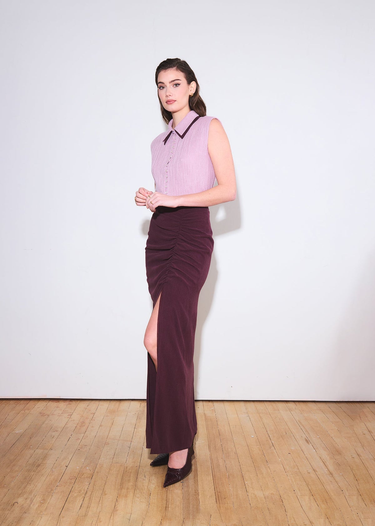The Juliette Ruched Maxi Skirt