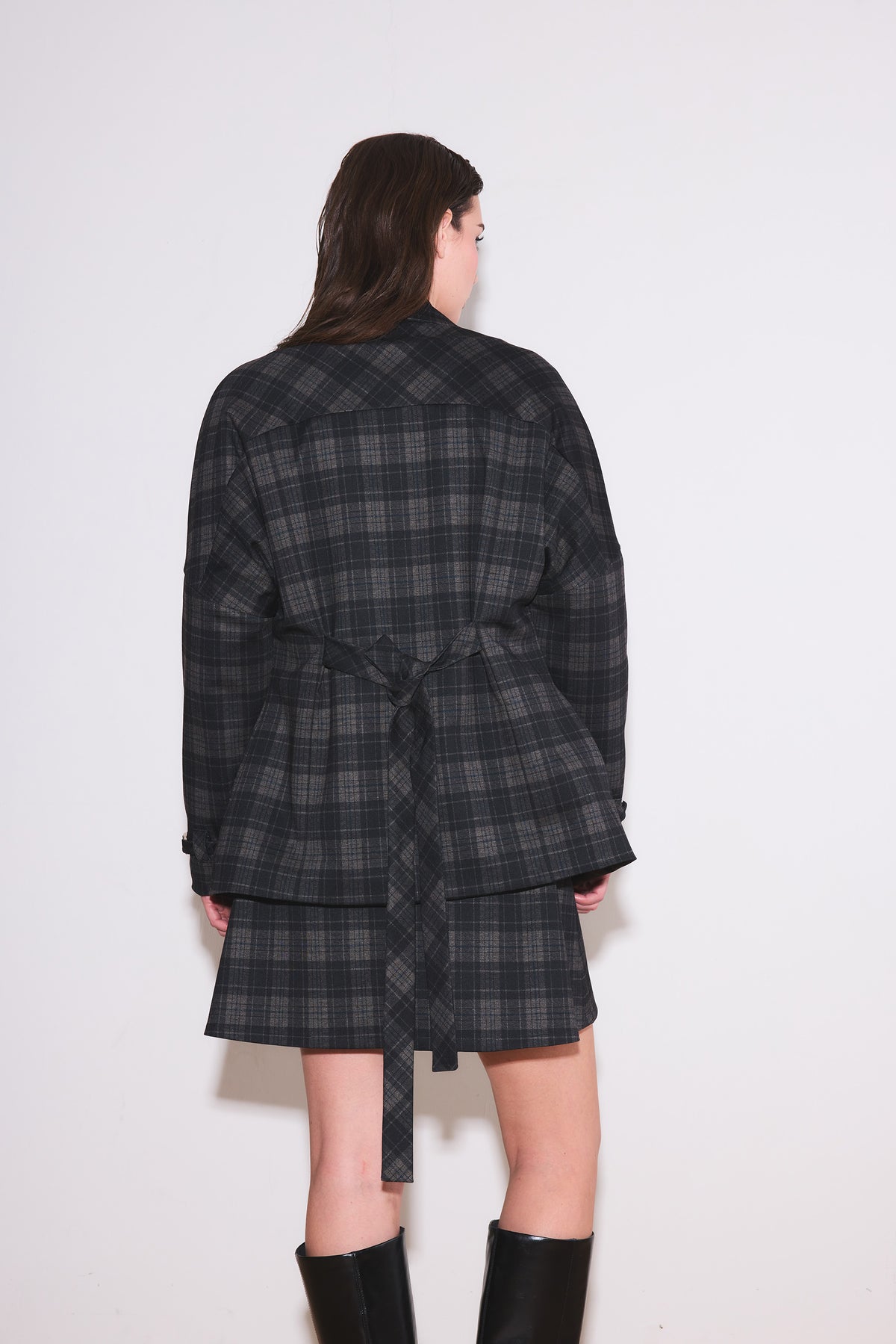 Plaid & 'Shearling' Arlington Coat