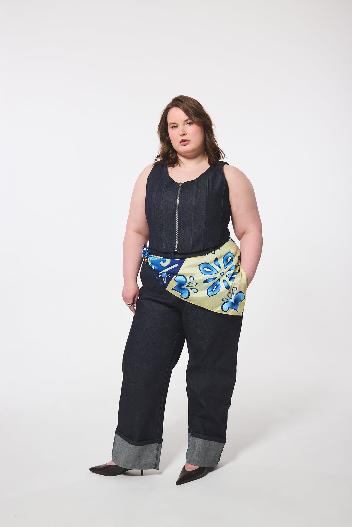 Wide Cuffed Jeans