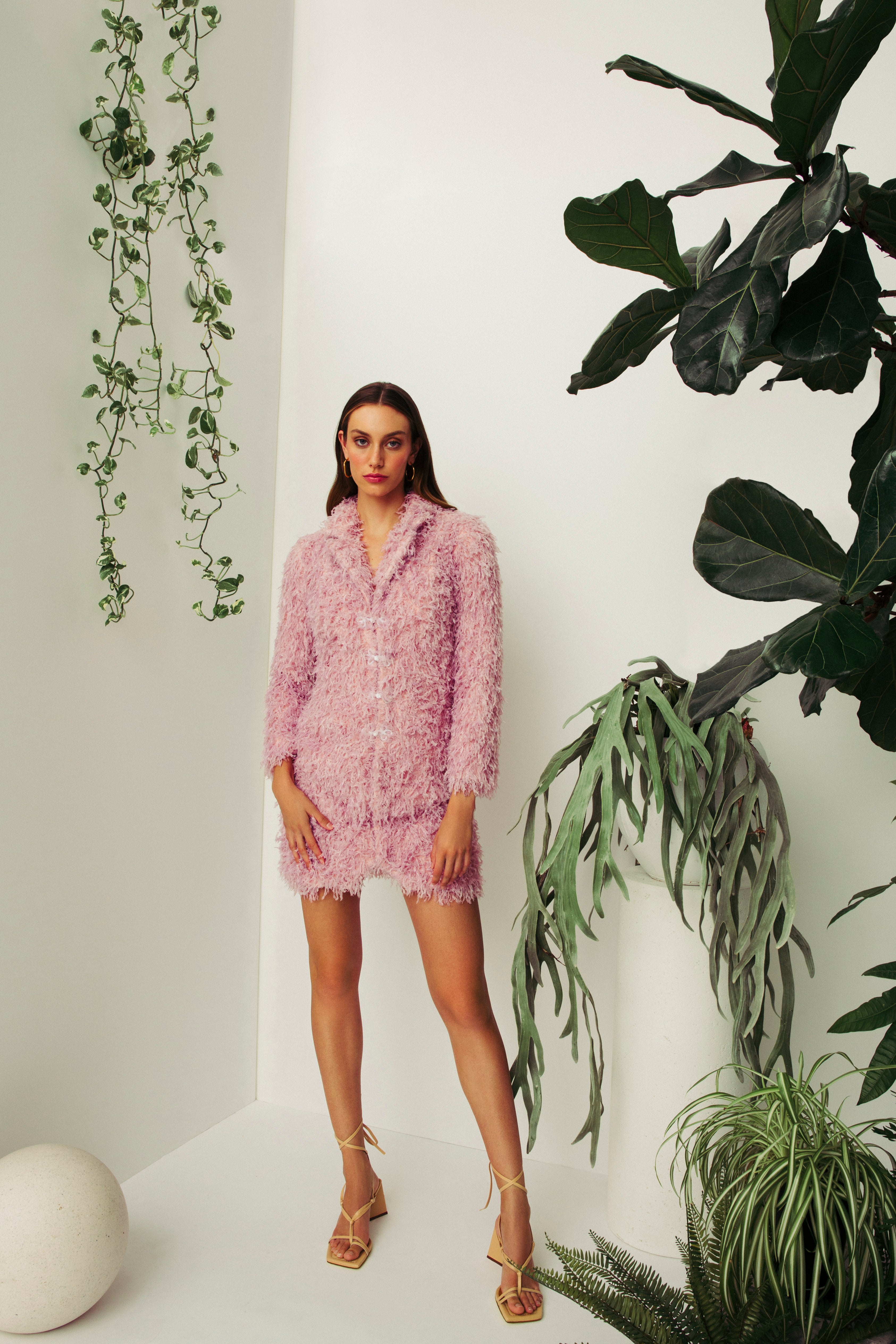 Blush Knit Feathers