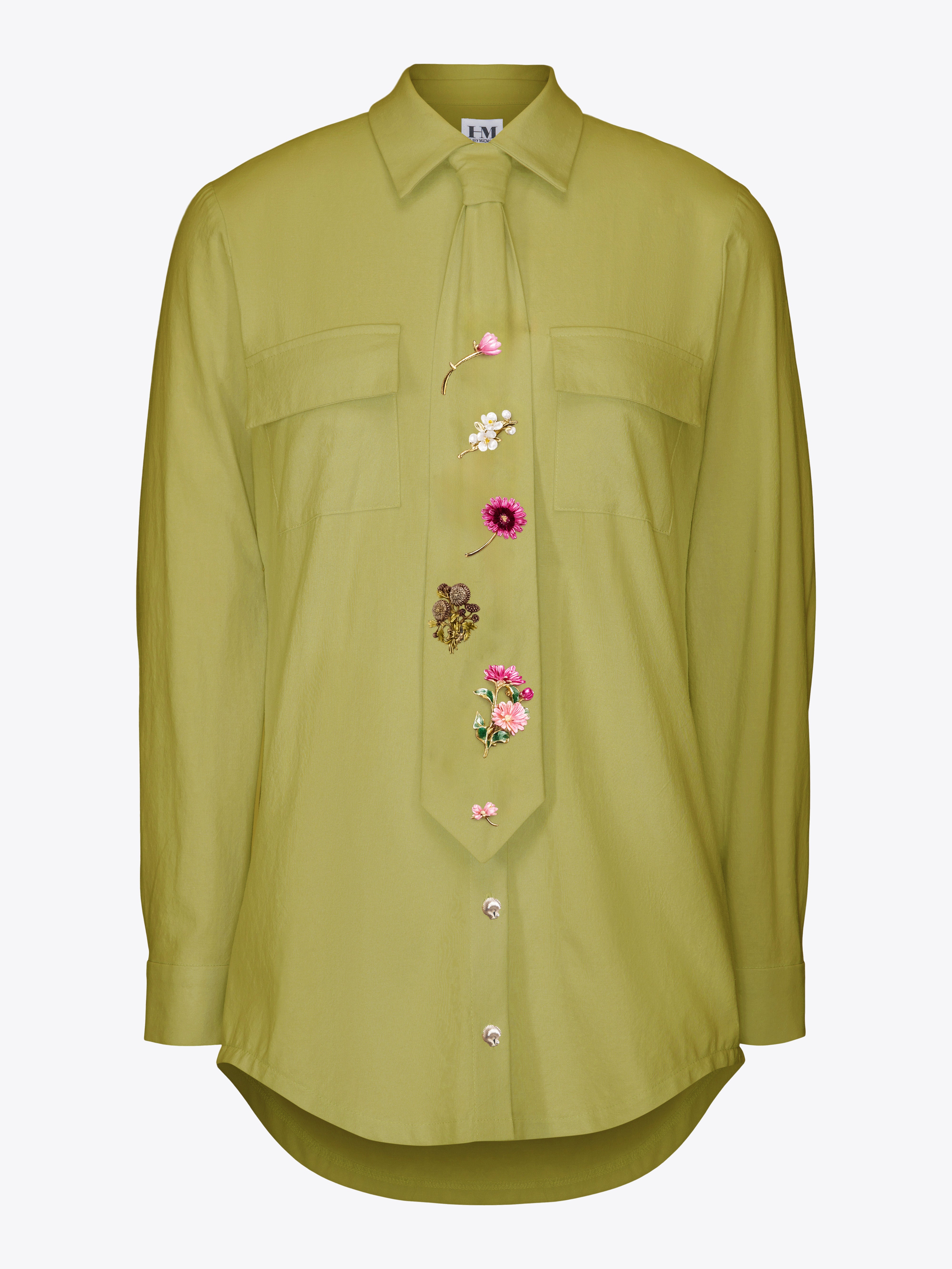 Tie Blouse With Pins