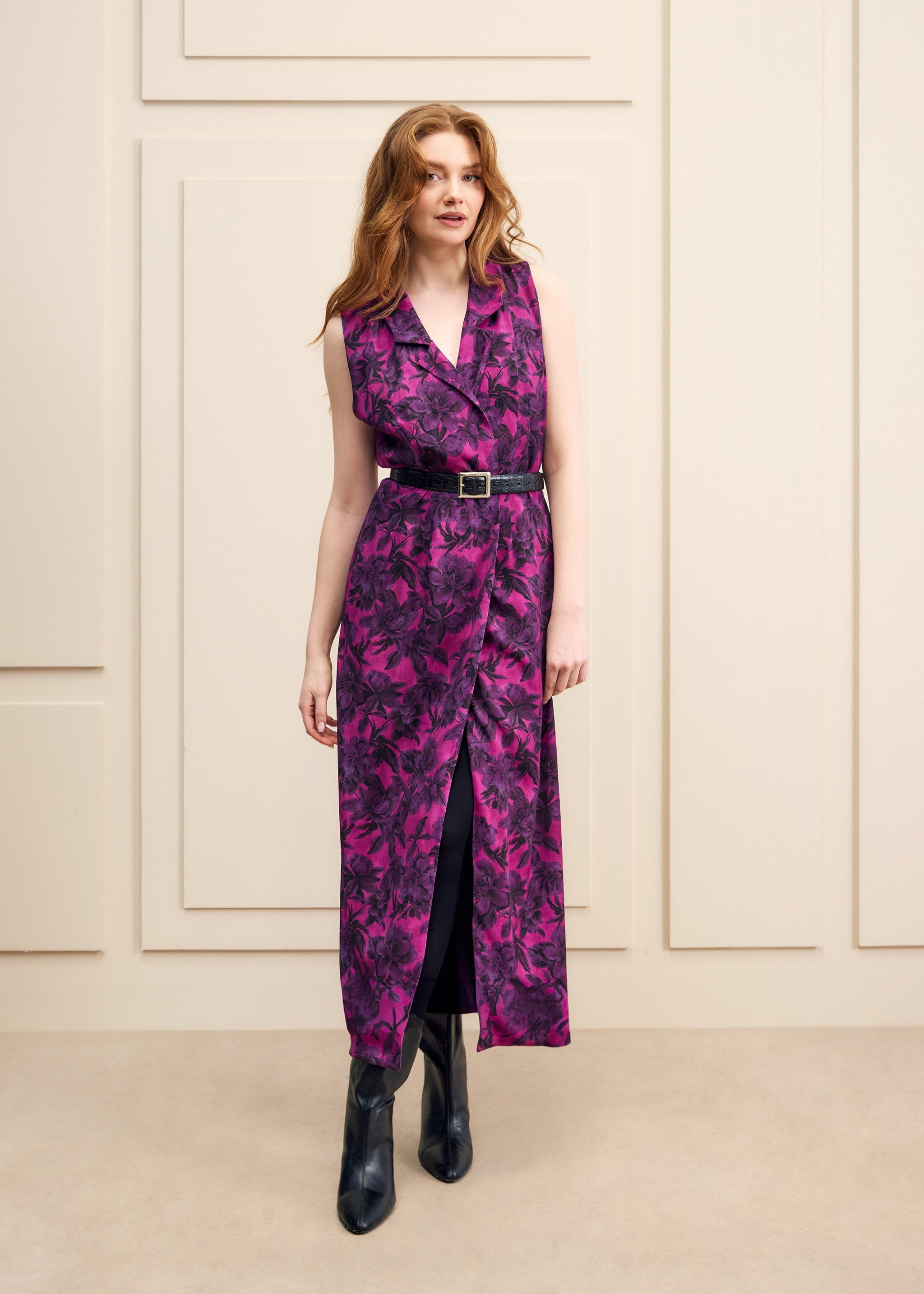 Floral Long Vest